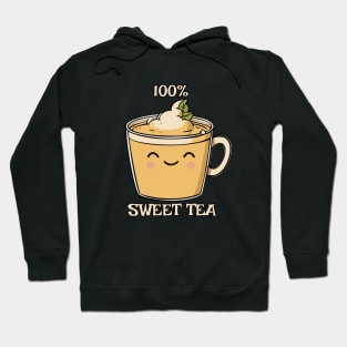 100% Sweet Tea Funny Pun Hoodie